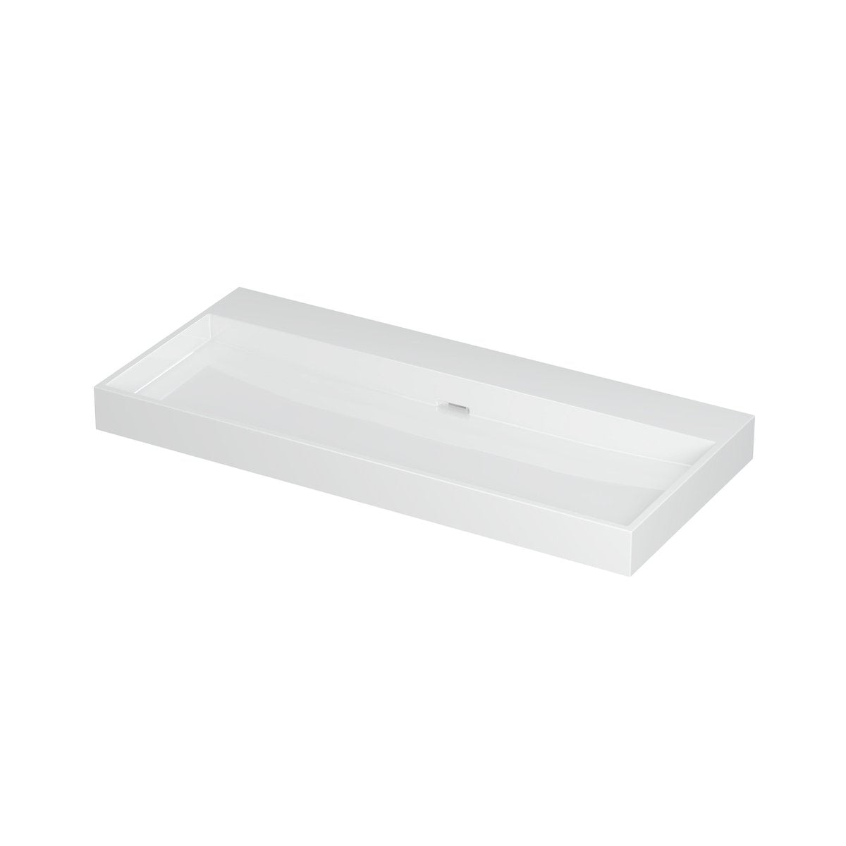 Ink Urban meubelwastafel 100x45cm keramiek - zonder kraangat - glans wit