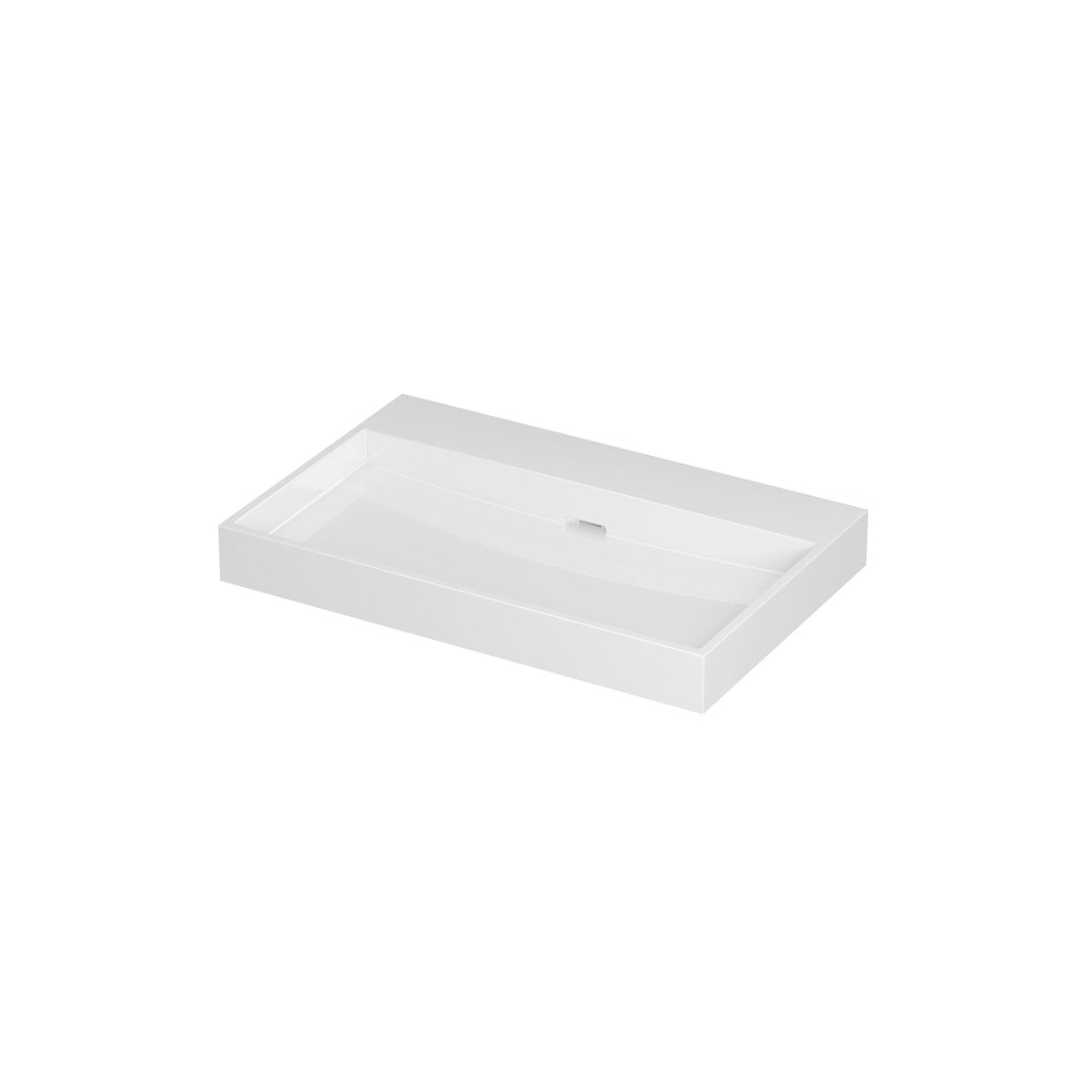 Ink Urban meubelwastafel 70x45cm keramiek - zonder kraangat - glans wit