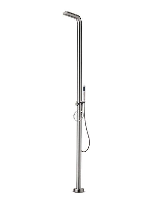 JEE-O Pure Vrijstaande douche met éénngreepsmengkraan en handdouche geborsteld rvs - 300-6210