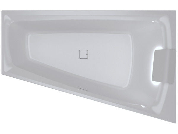 Riho Still Smart inbouw hoekbad 170x110cm acryl wit - links - met LED hoofdsteun