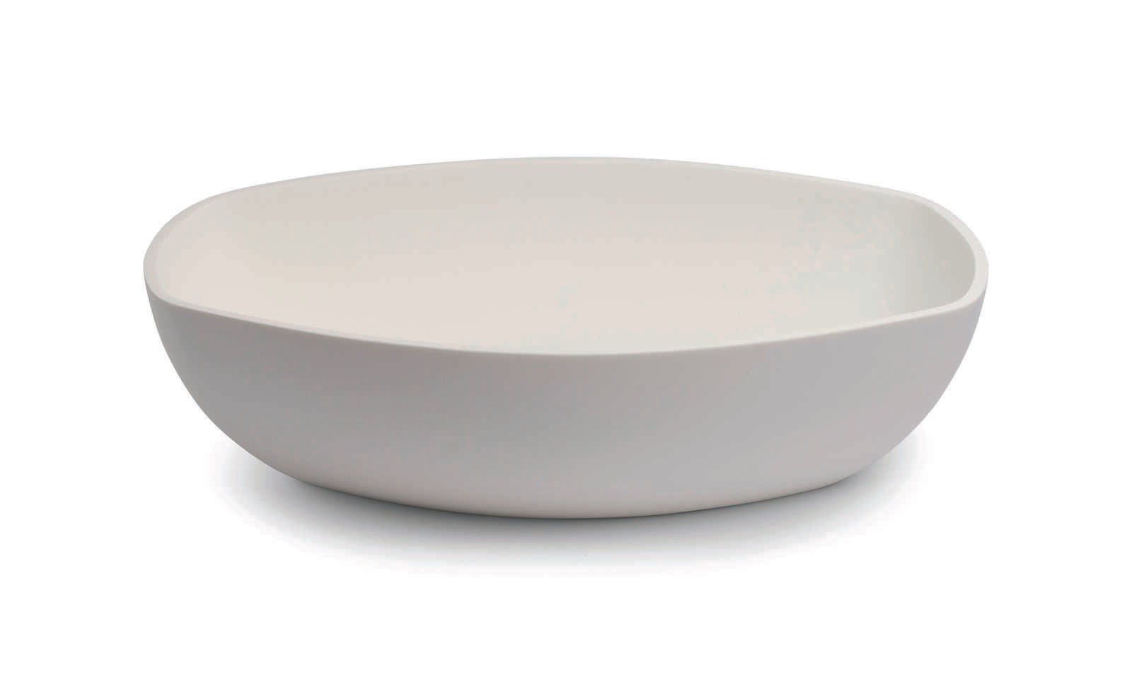 Luca sanitair opzetwastafel ovaal 48x32,5cm solid surface - Mat Wit - LUVA1307M