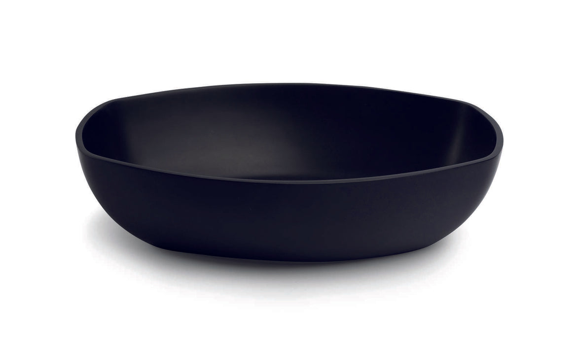 Luca sanitair opzetwastafel ovaal 48x32,5cm solid surface - Mat Antraciet - LUVA1307A