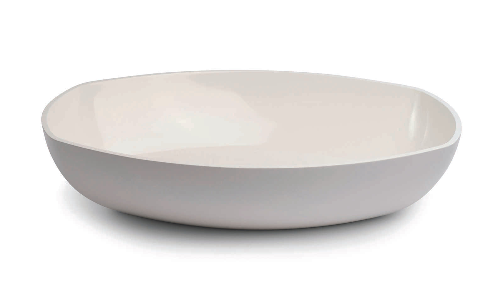 Luca sanitair opzetwastafel ovaal 57x38cm mineral stone - Glans Wit - LUVA1308