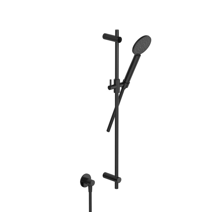 Hotbath Cobber M308 glijstangset 90cm ronde handdouche - Geborsteld Zwart PVD