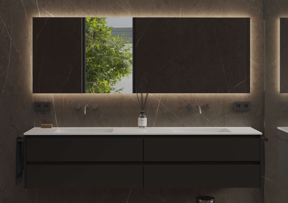 Martens Design Dublin spiegel 140x70cm - LED verlichting rondom - DUB1400