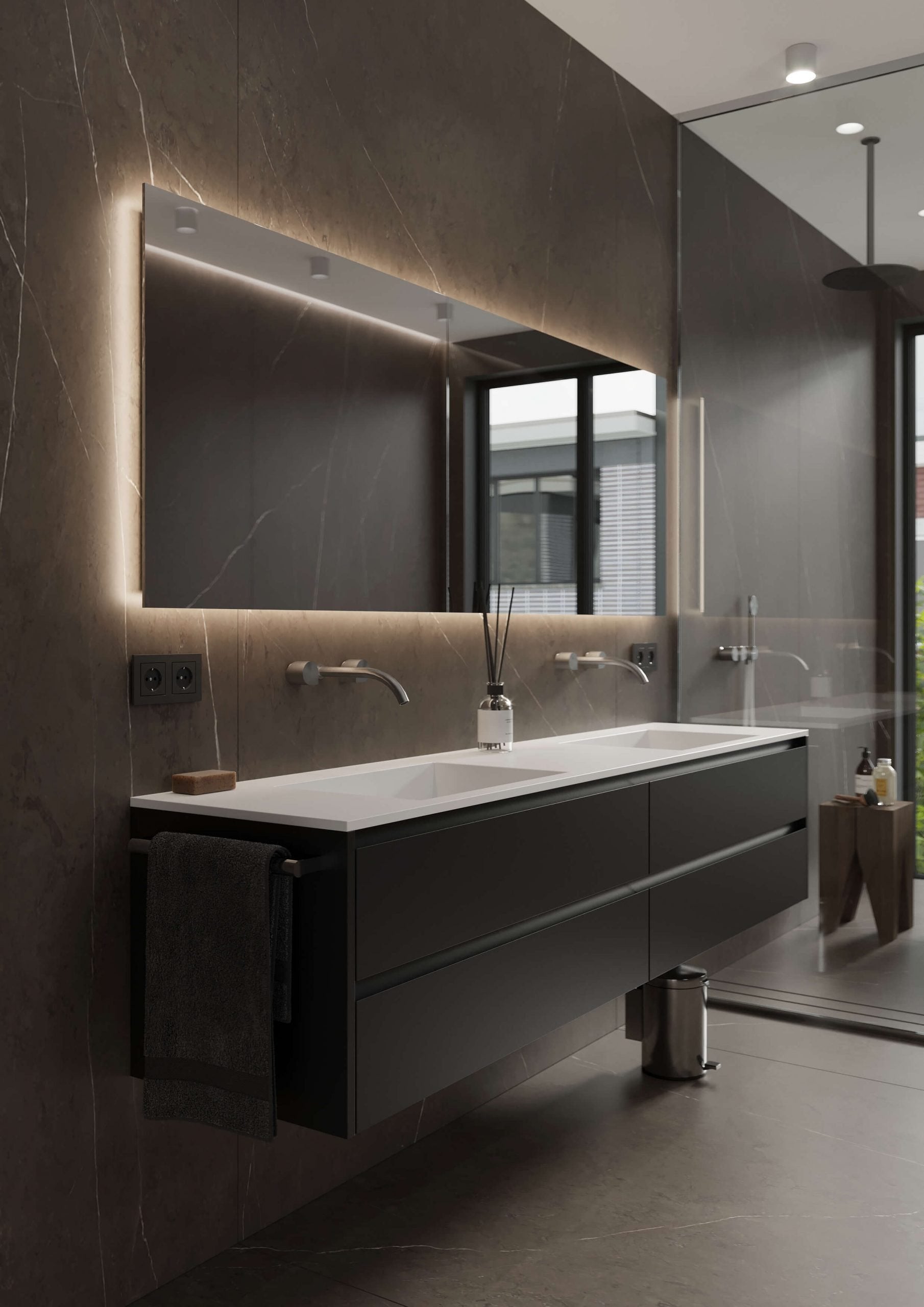 Martens Design Dublin spiegel 120x70cm - LED verlichting rondom - DUB1200