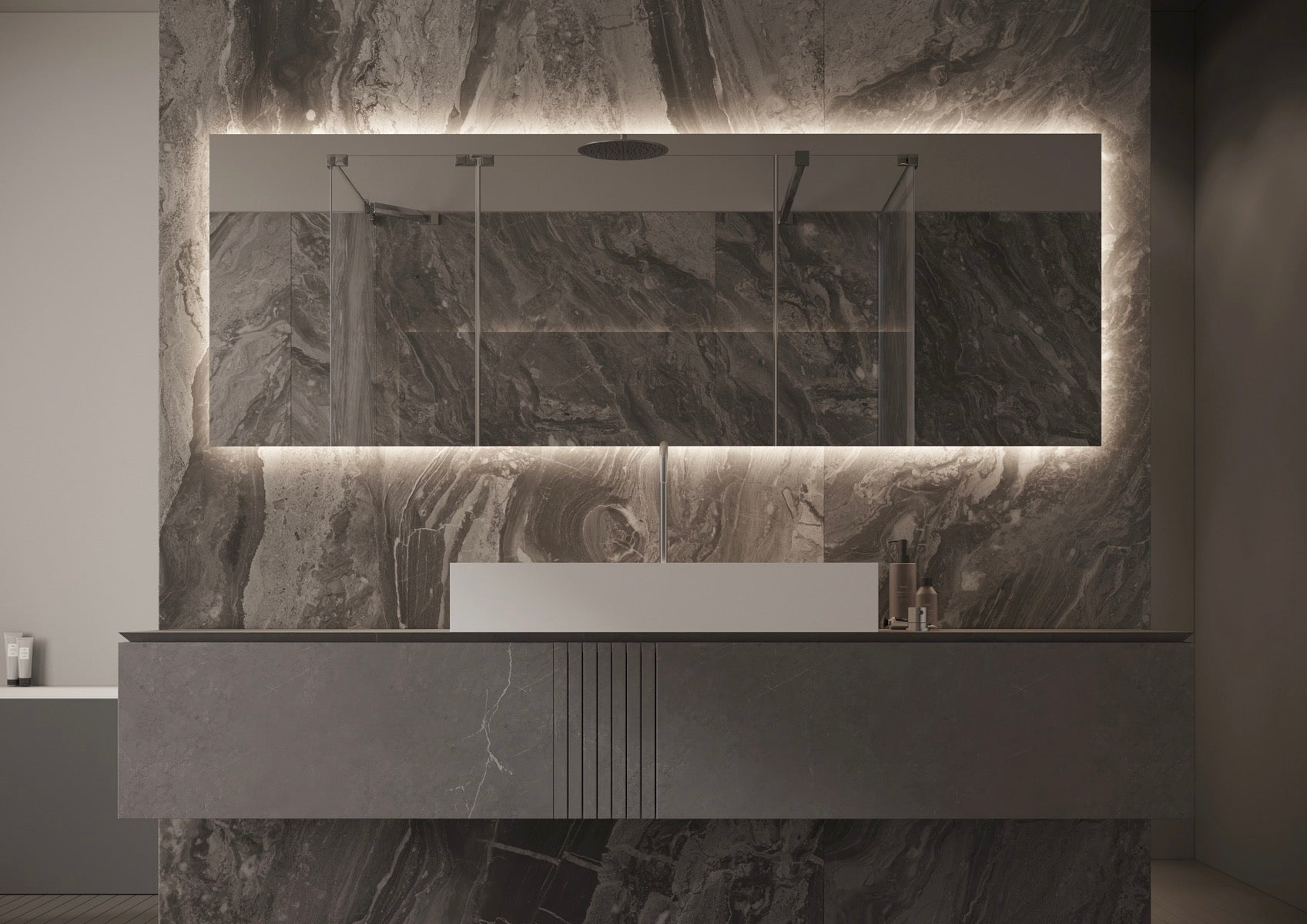Martens Design Dublin spiegel 120x70cm - LED verlichting rondom - DUB1200