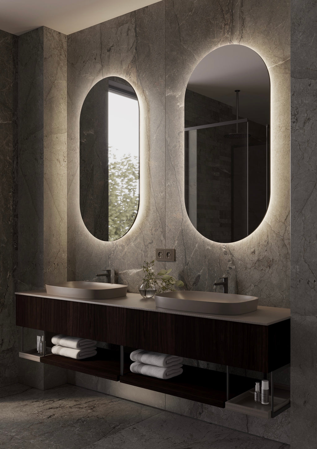 Martens Design Ovaal spiegel 45x90cm - LED verlichting rondom - OV450