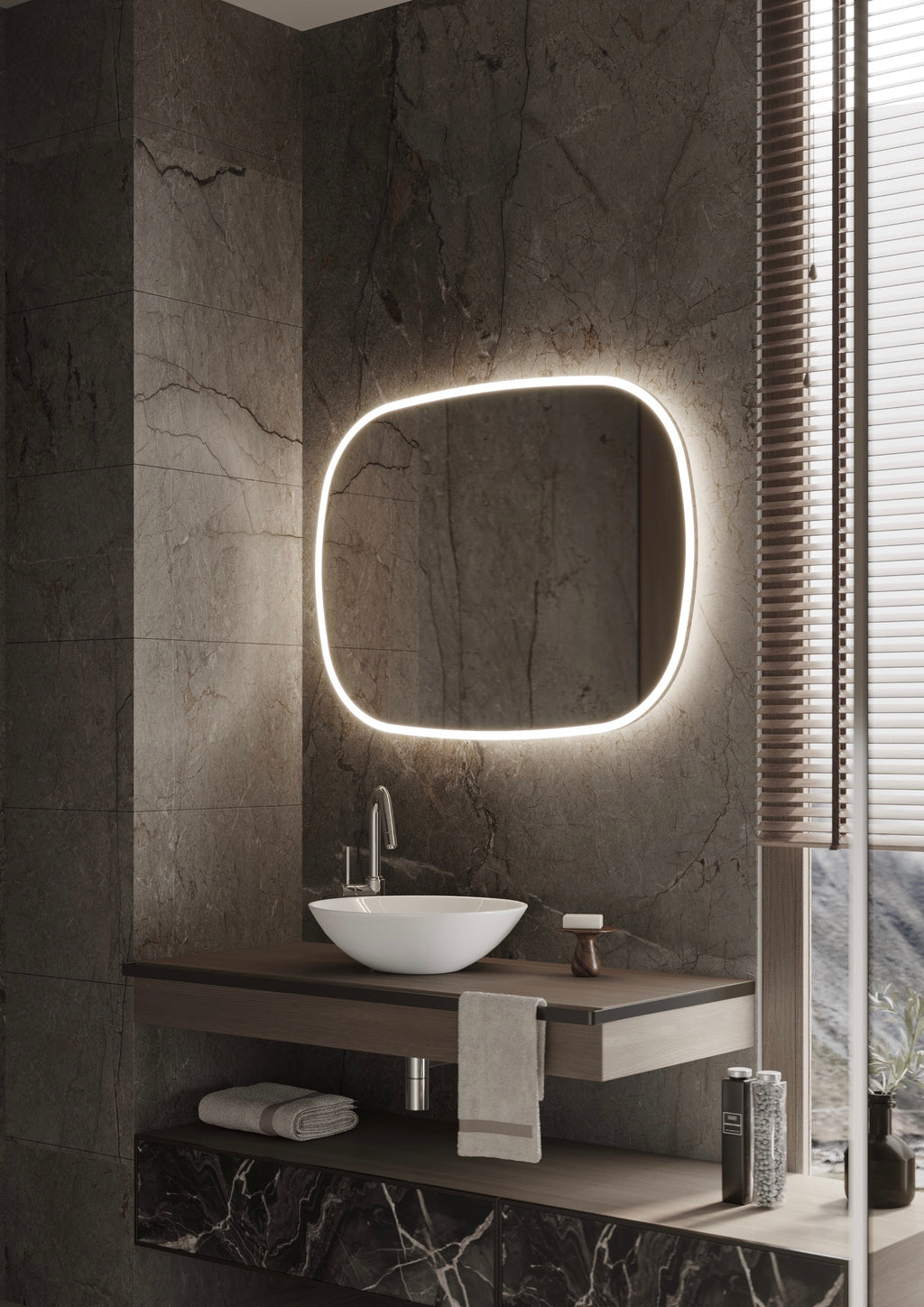 Martens Design Parijs spiegel 140x80cm - LED verlichting rondom - PAR1400