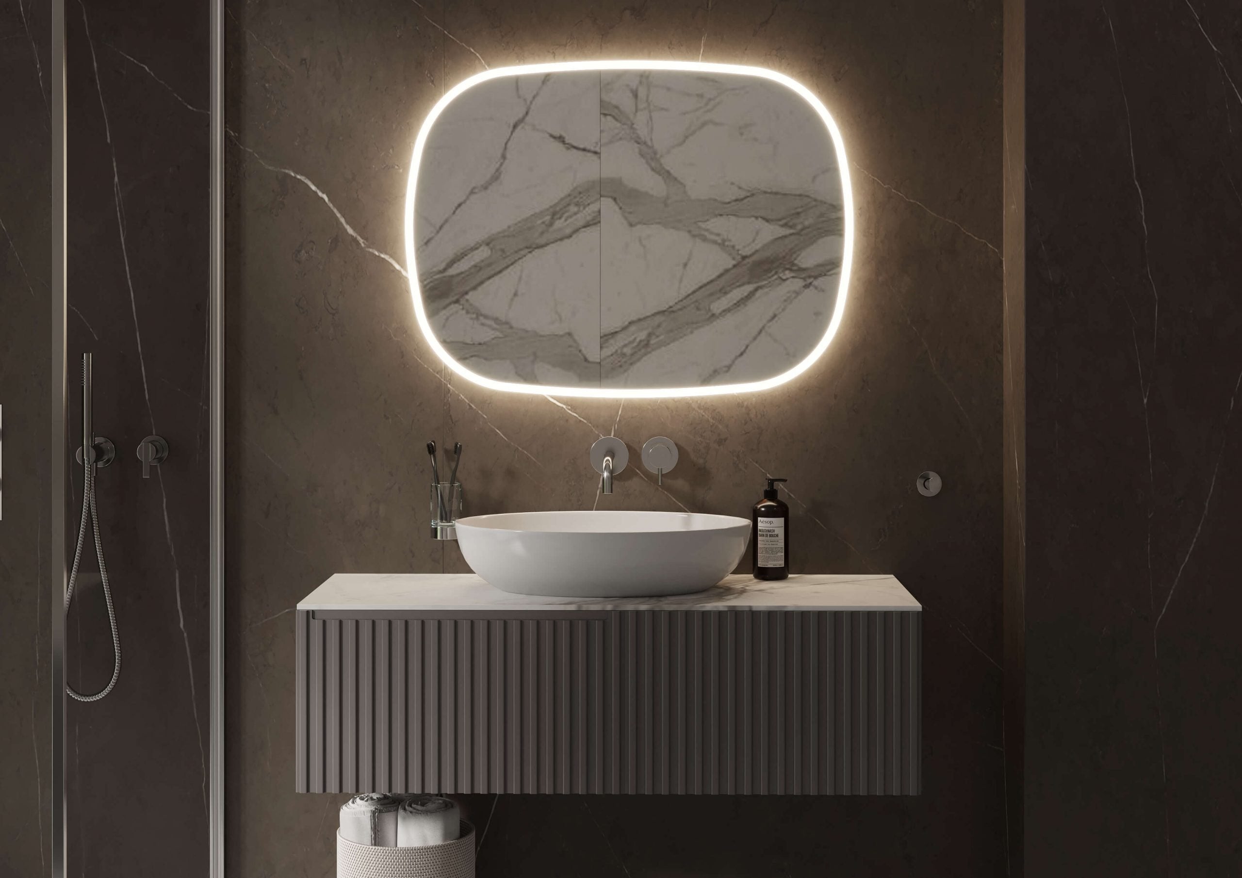 Martens Design Parijs spiegel 140x80cm - LED verlichting rondom - PAR1400
