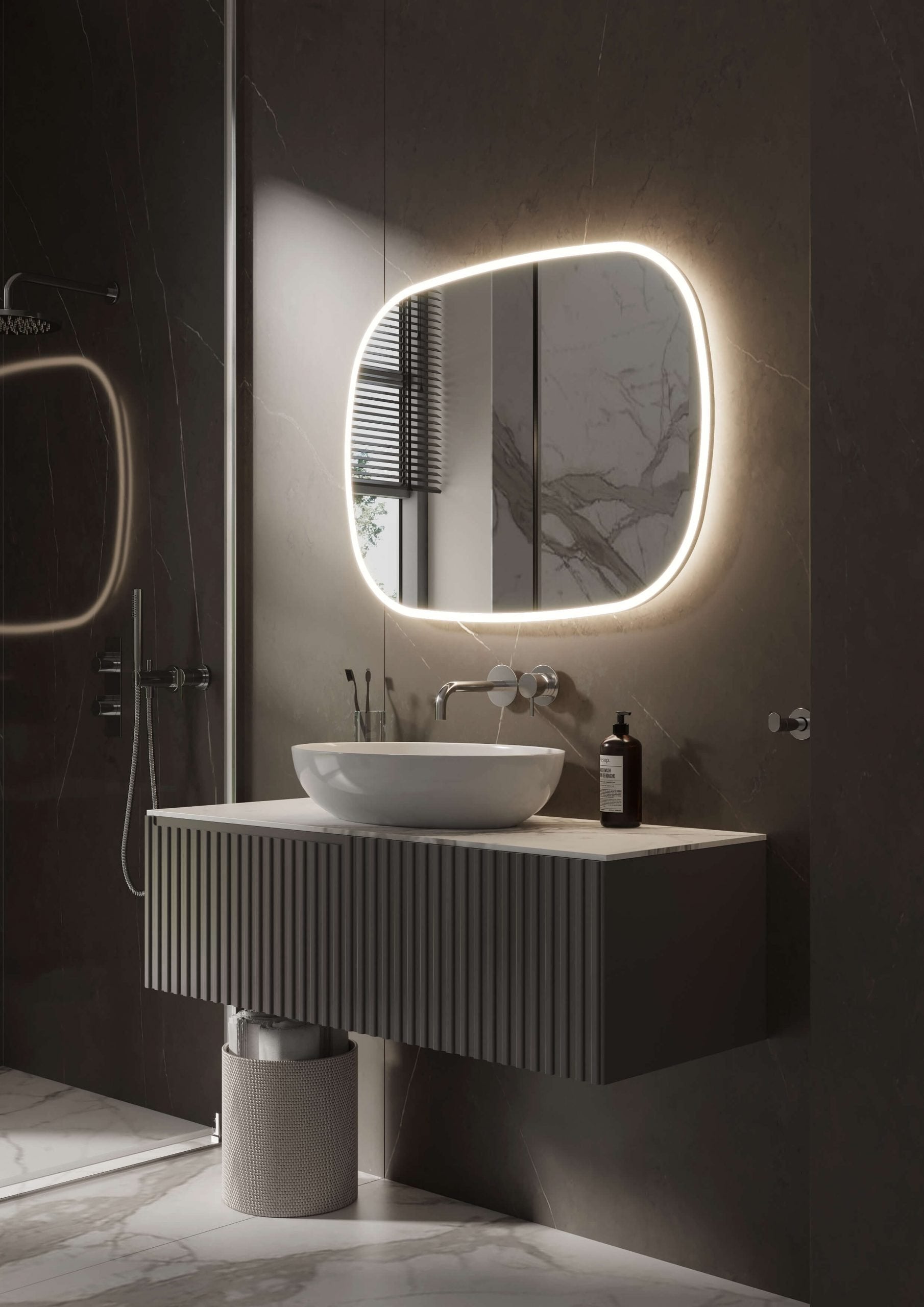 Martens Design Parijs spiegel 140x80cm - LED verlichting rondom - PAR1400