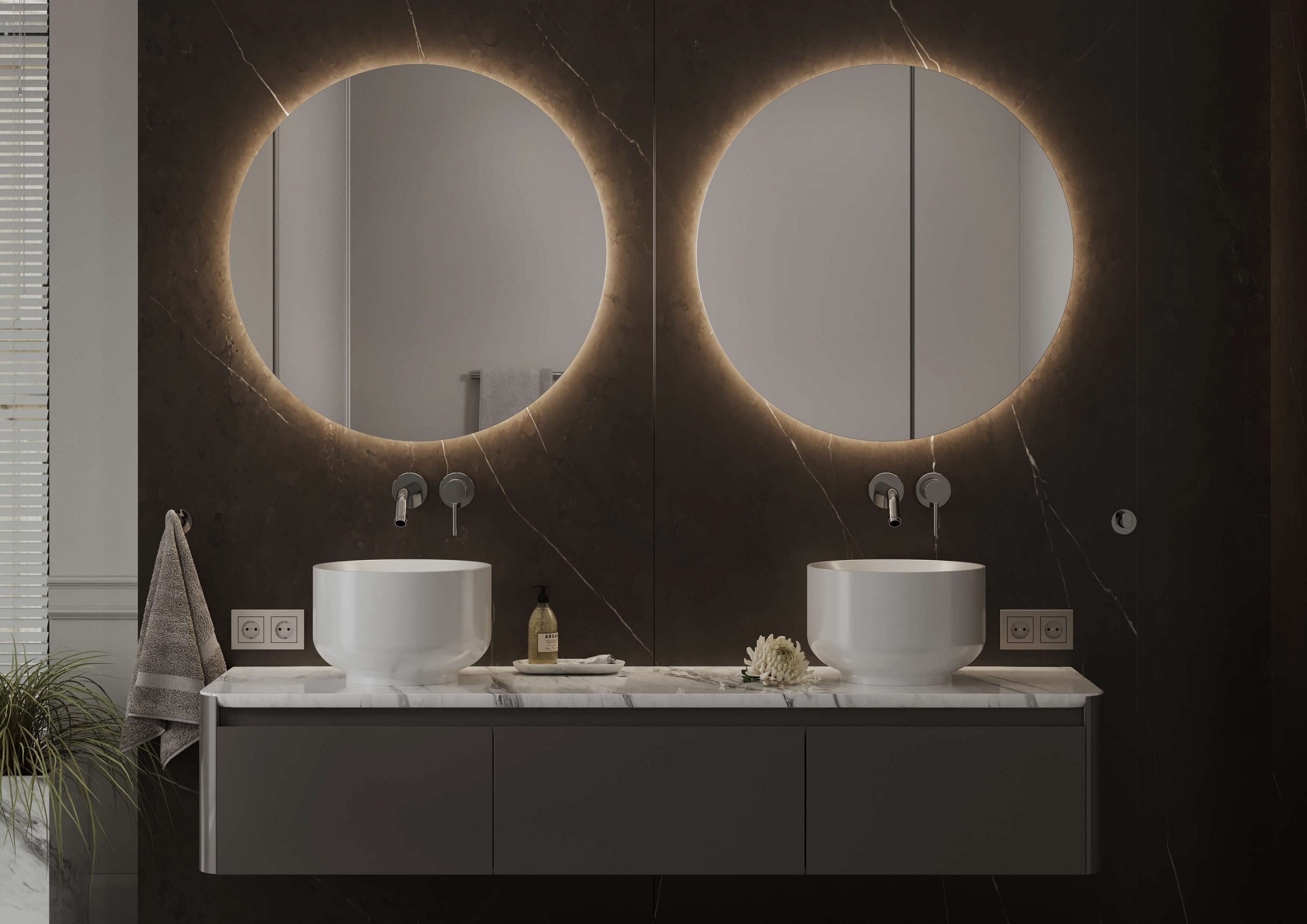 Martens Design Rotondo spiegel 120cm - LED verlichting rondom - RT1200