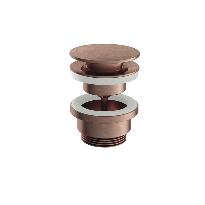 Hotbath Archie AR708 niet-afsluitbare plug rond RVS 316 - Geborsteld Koper PVD