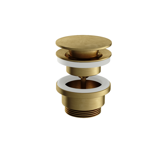 Hotbath Archie AR708 niet-afsluitbare plug rond RVS 316 - Geborsteld Messing PVD