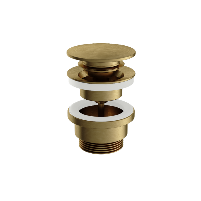 Hotbath Archie AR710 klikplug rond RVS 316 - Geborsteld Messing PVD