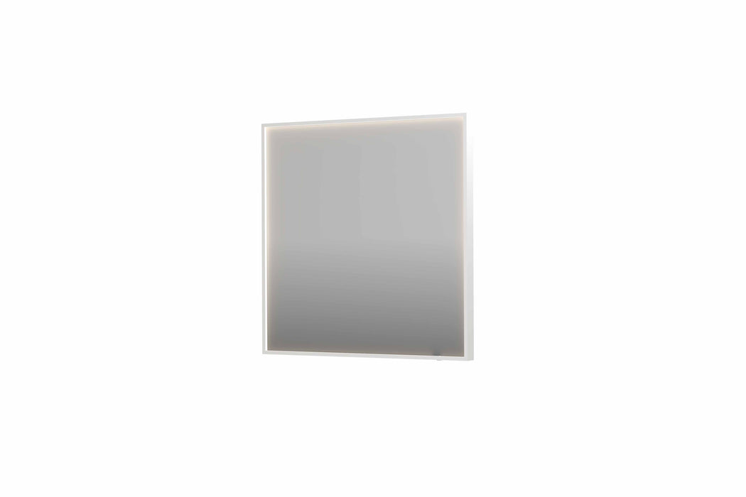Ink SP19 spiegel 80x80cm in stalen kader met rondom indirecte LED verlichting - Mat Wit - 8409046