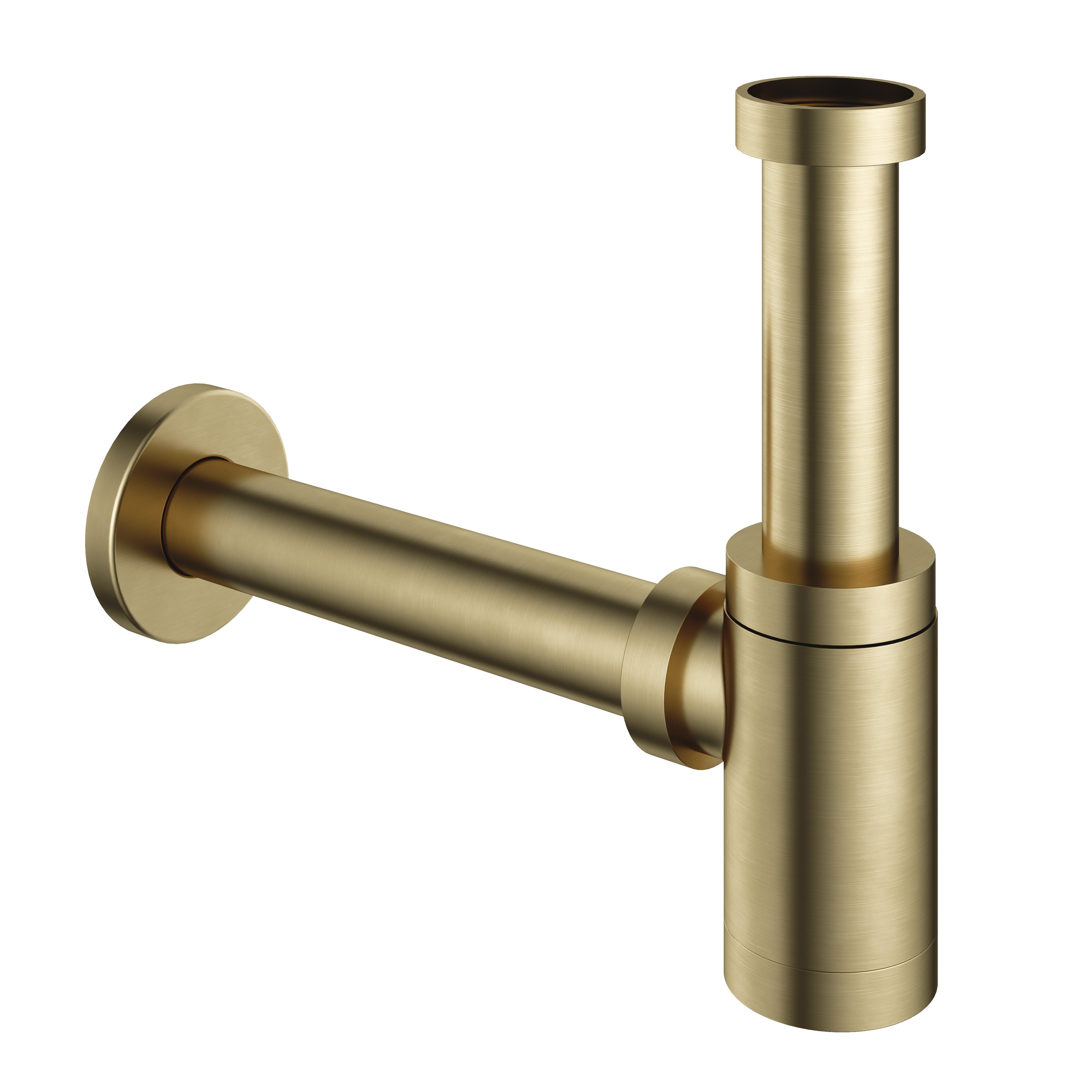 Hotbath Cobber P034 fonteinsifon rond - Geborsteld Messing