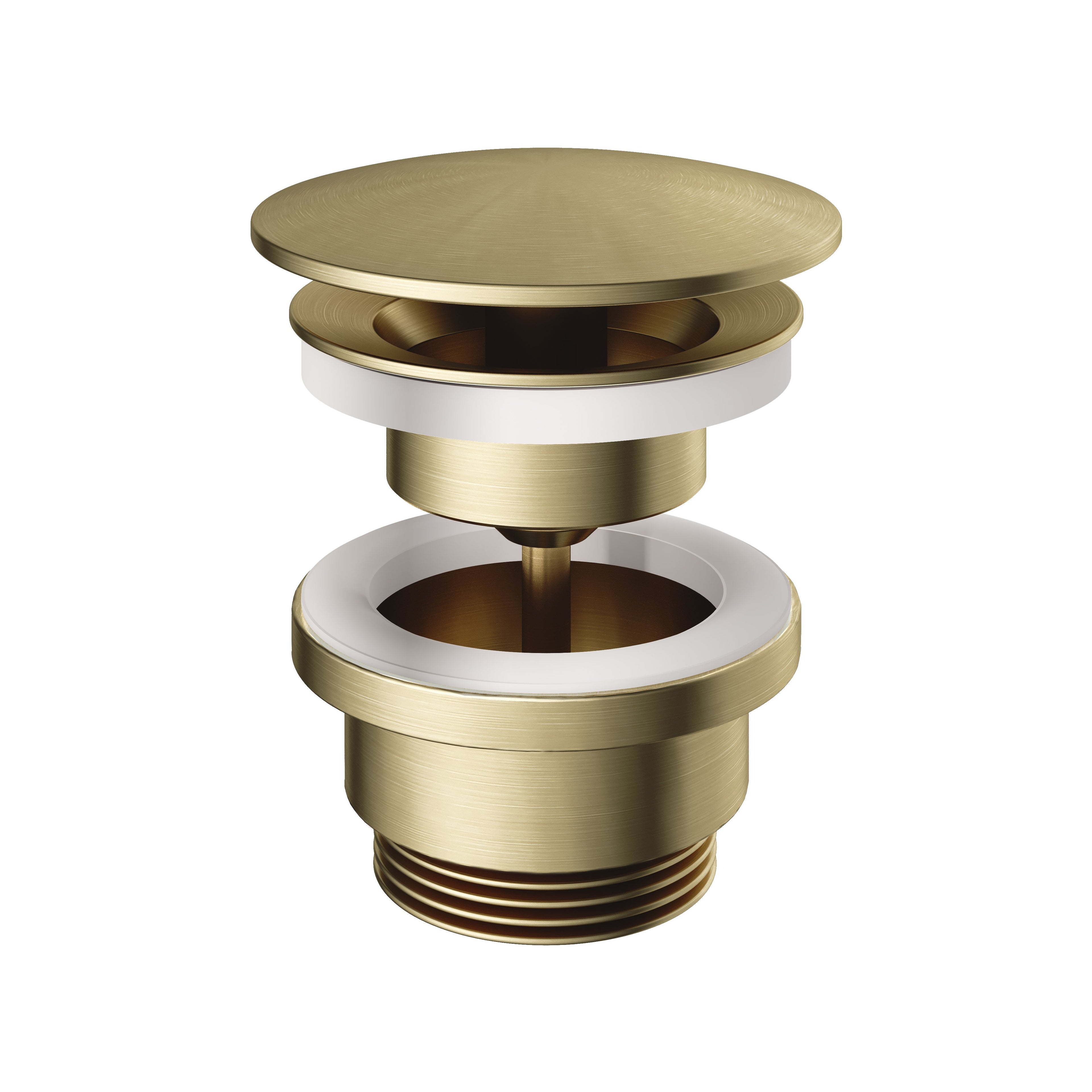Hotbath Cobber P708 niet-afsluitbare plug - Geborsteld Messing