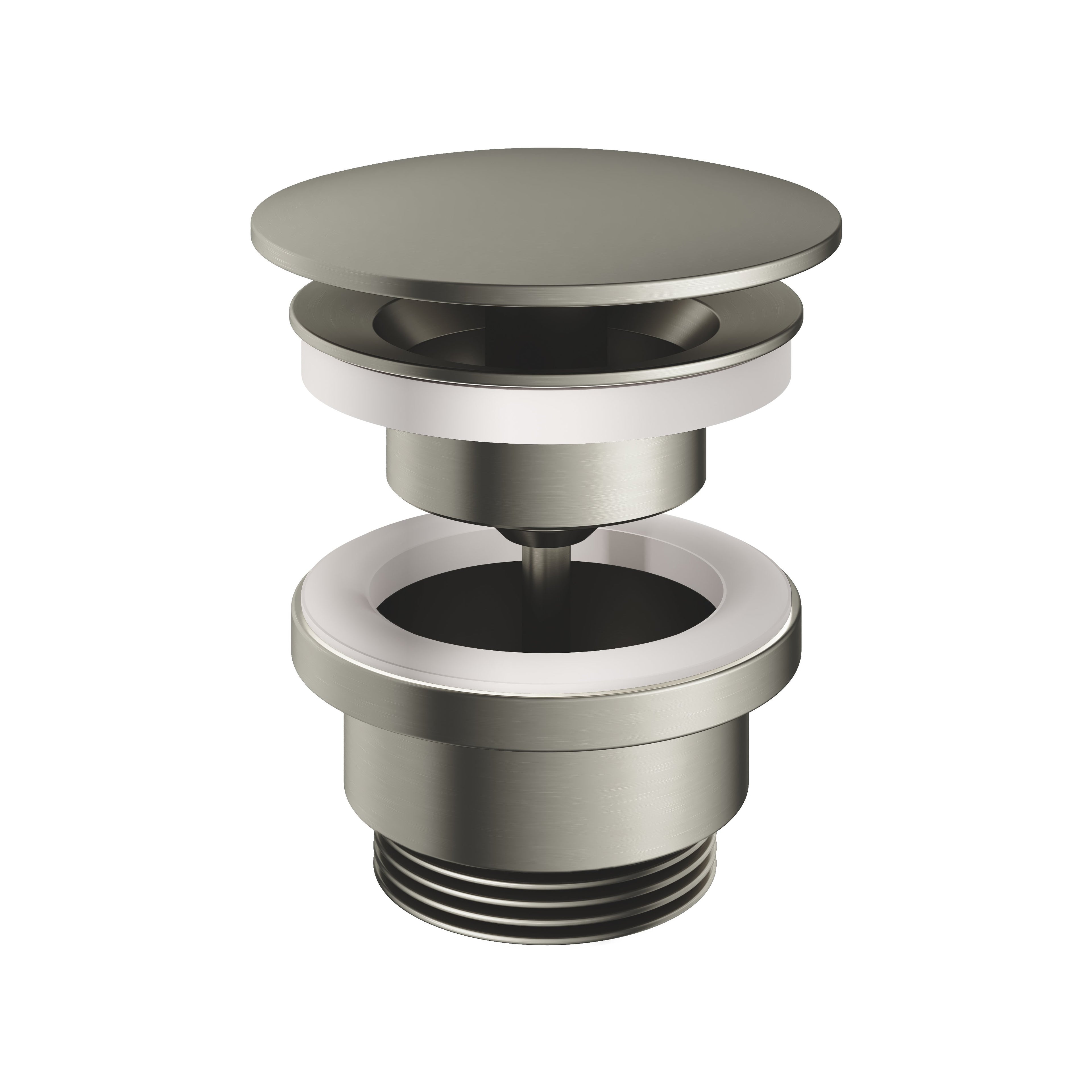 Hotbath Cobber P708 niet-afsluitbare plug - Geborsteld Nikkel