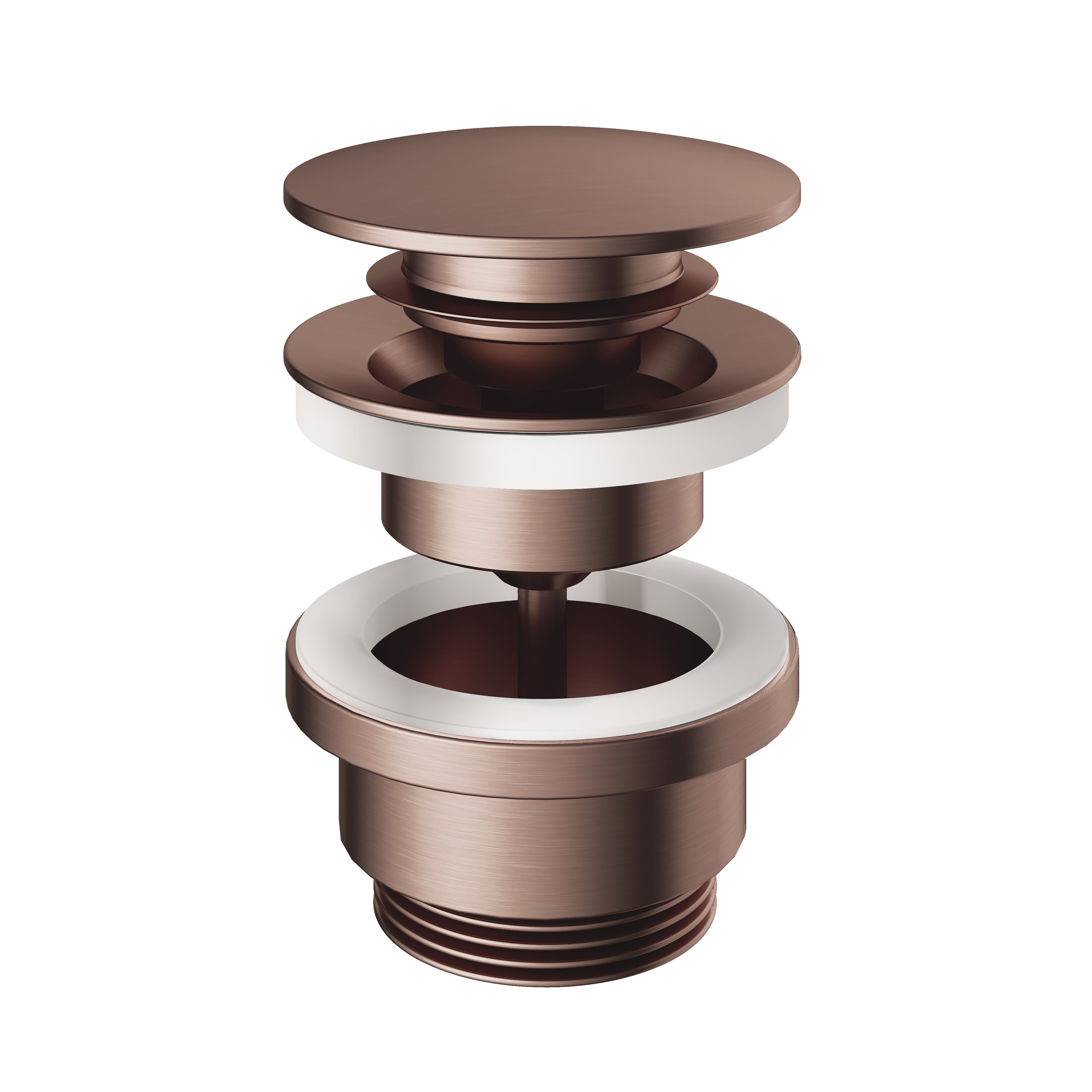 Hotbath Cobber P710 klikplug - Geborsteld Koper PVD