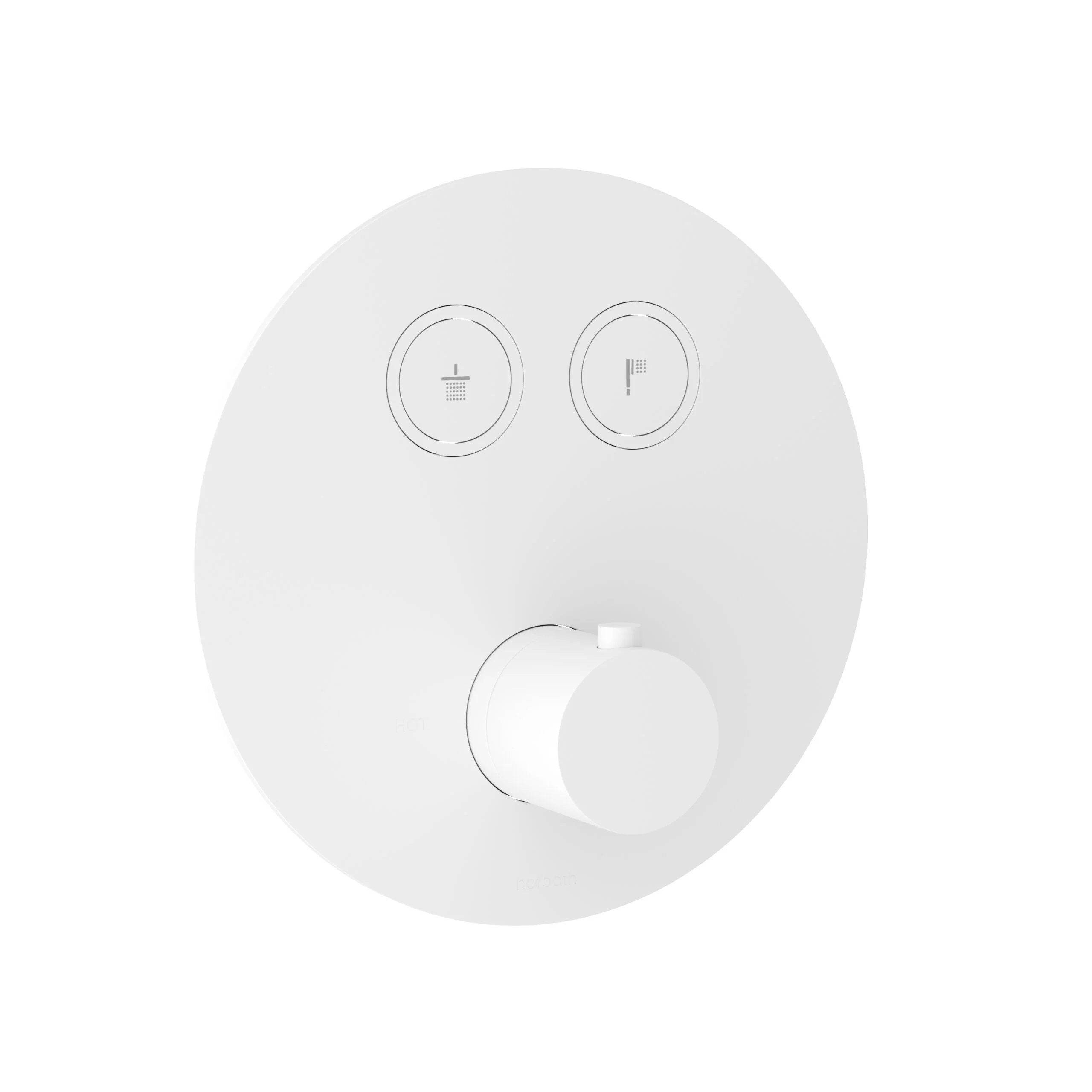 Hotbath Cobber PB009EXT afbouwdeel voor inbouw thermostaat met 2 pushbuttons - Mat Wit