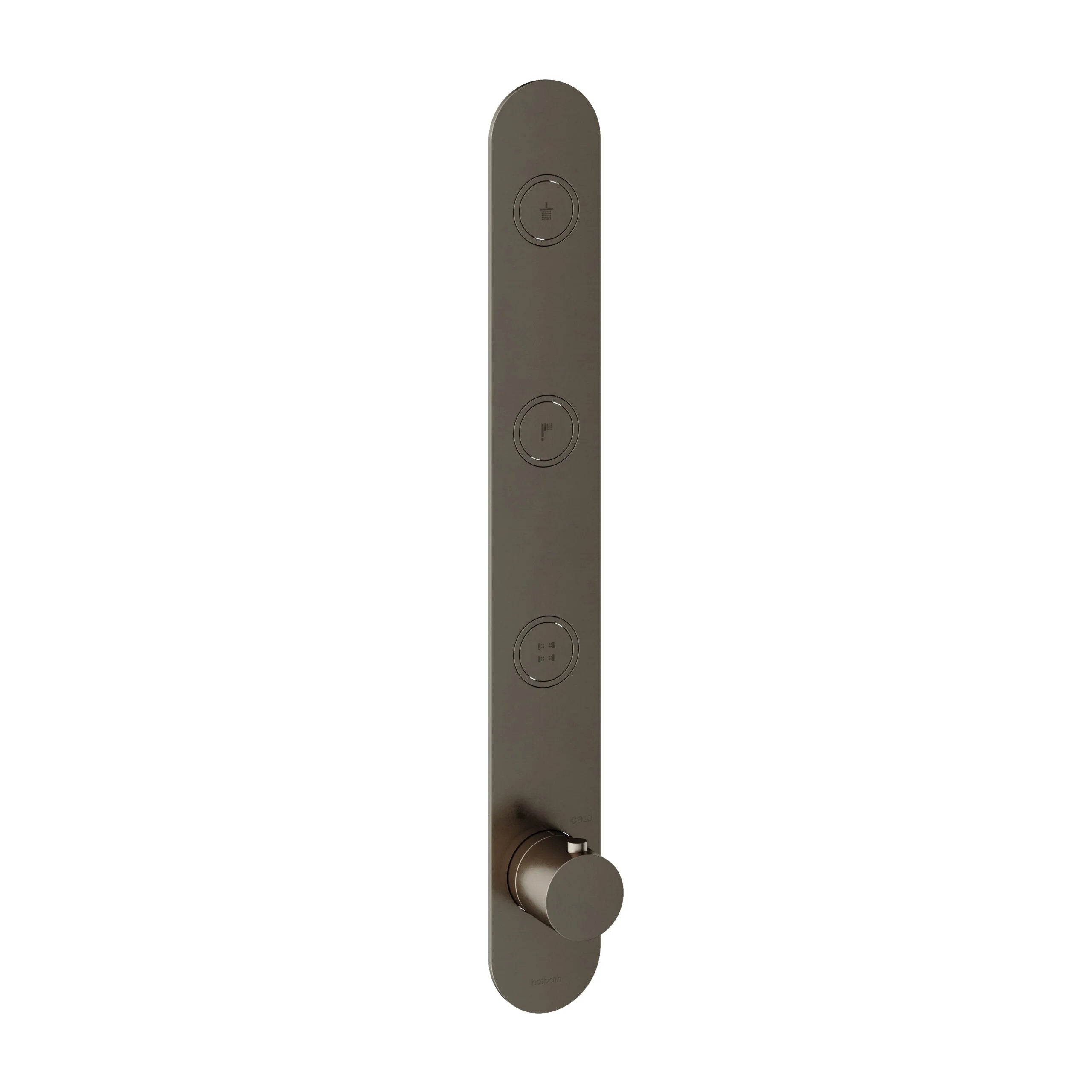 Hotbath Cobber PB050EXT afbouwdeel voor inbouw thermostaat met 3 pushbuttons - Verouderd IJzer