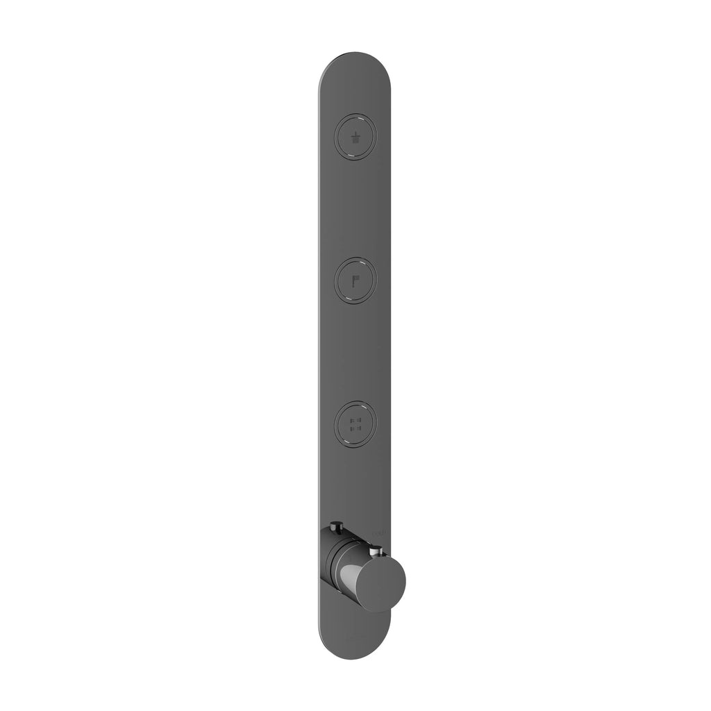 Hotbath Cobber PB050EXT afbouwdeel voor inbouw thermostaat met 3 pushbuttons - Verouderd IJzer
