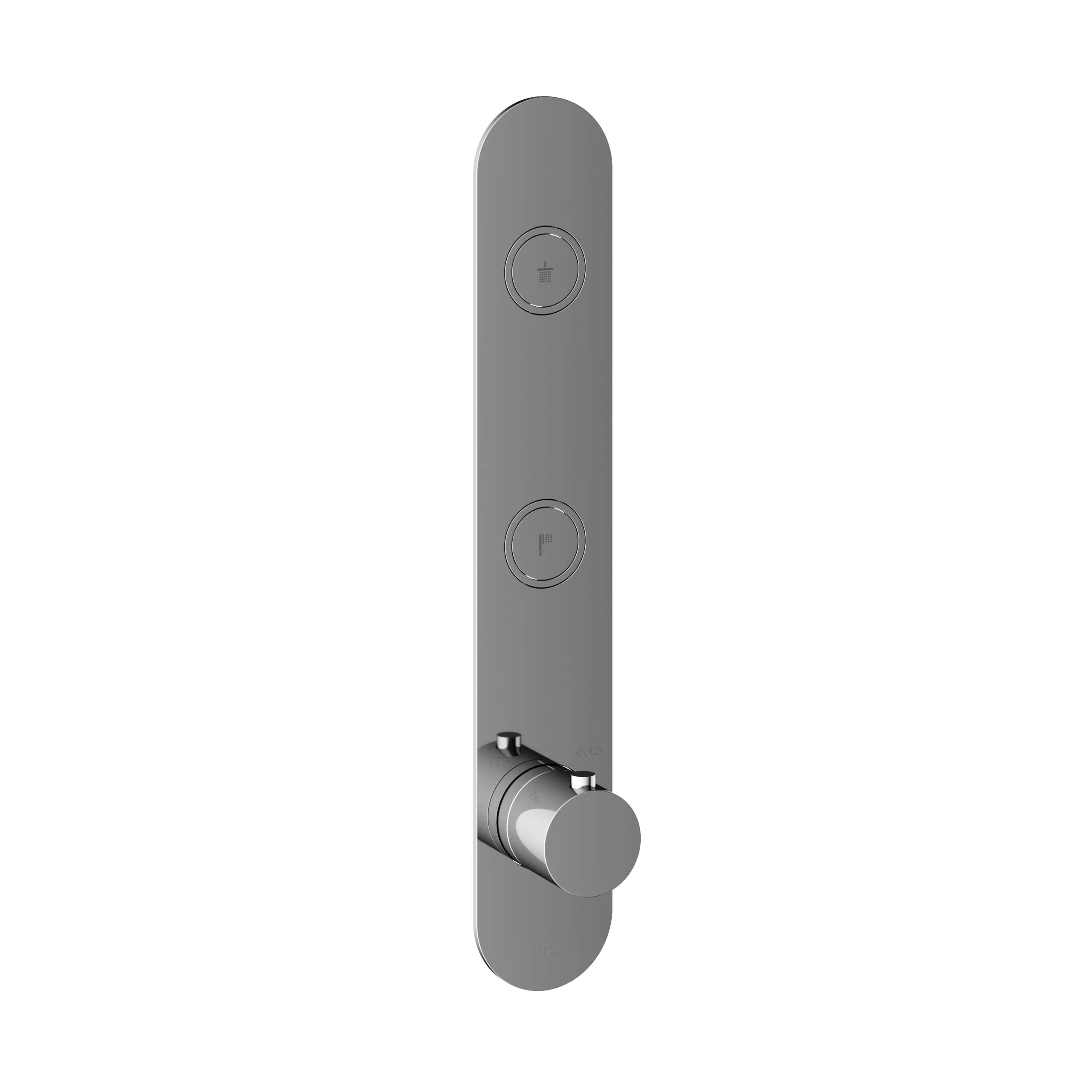 Hotbath Cobber PB066EXT afbouwdeel voor inbouw thermostaat met 2 pushbuttons - Chroom