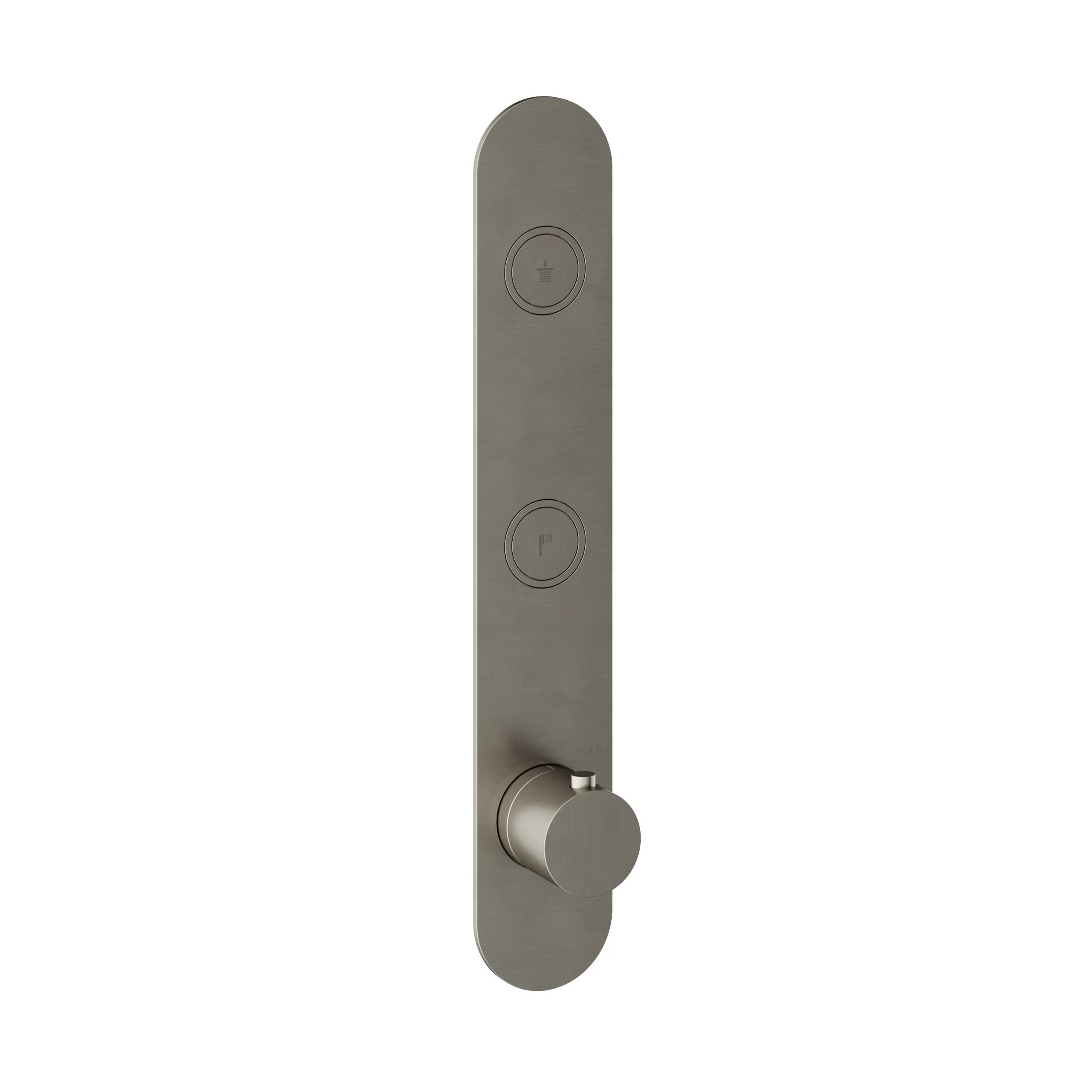 Hotbath Cobber PB066EXT afbouwdeel voor inbouw thermostaat met 2 pushbuttons - Geborsteld Nikkel