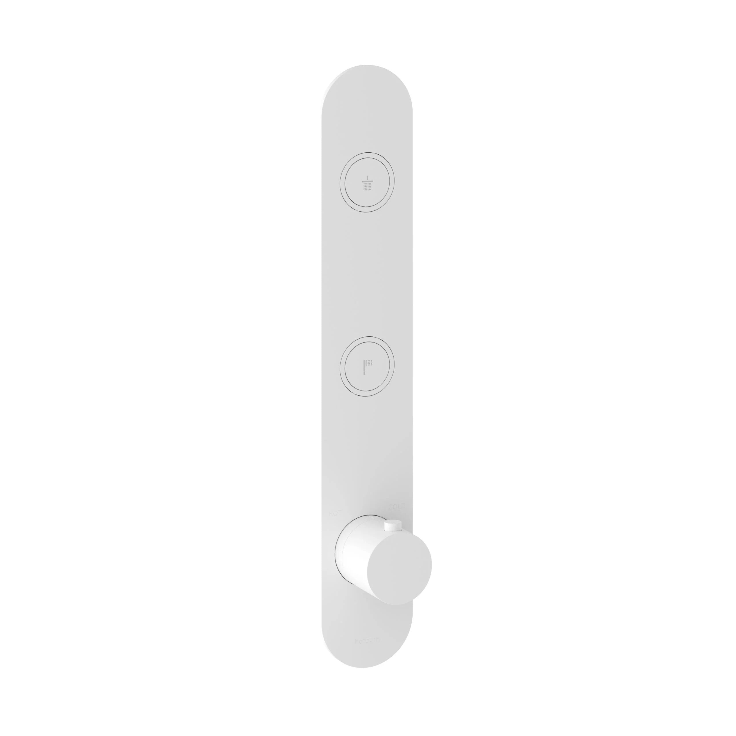 Hotbath Cobber PB066EXT afbouwdeel voor inbouw thermostaat met 2 pushbuttons - Mat Wit