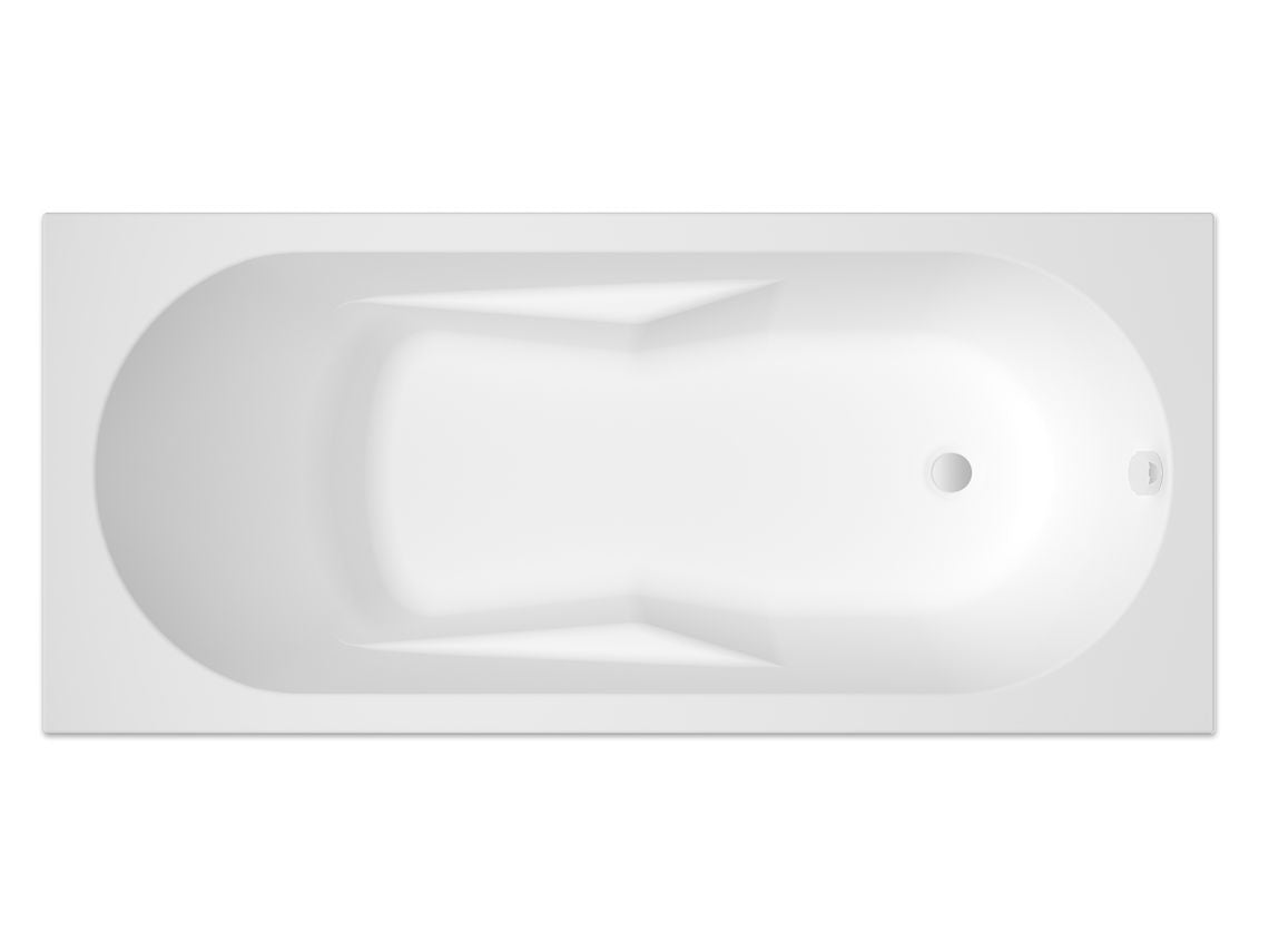 Riho Lazy inbouwbad 170x75cm acryl wit - overloop kopse kant