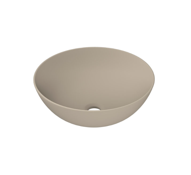 Ink Otello opzetwastafel rond 40cm keramiek - mat creme cotton