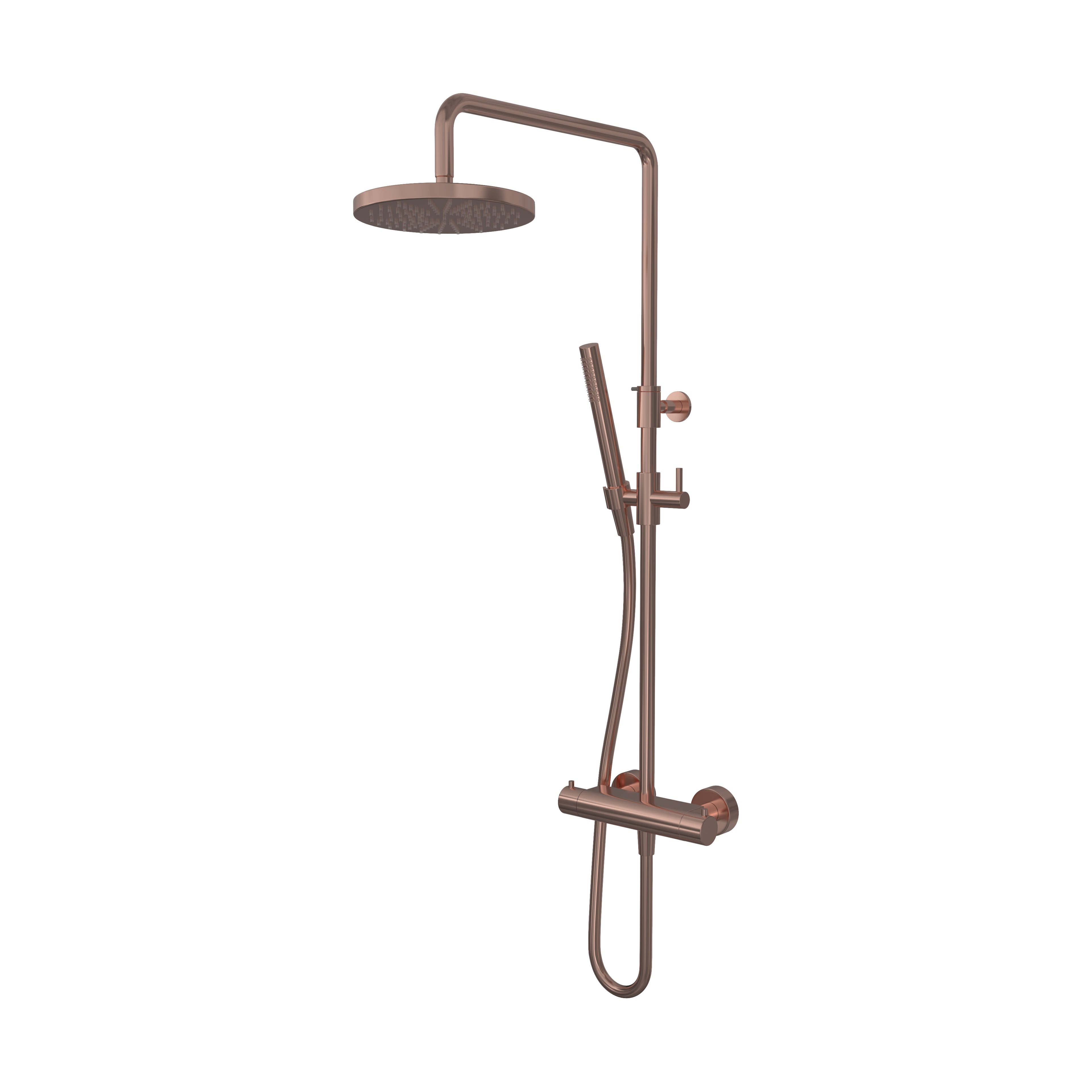 Hotbath Buddy SDS1 opbouw regendoucheset - 3-standen handdouche - 30cm hoofddouche - Geborsteld Koper PVD