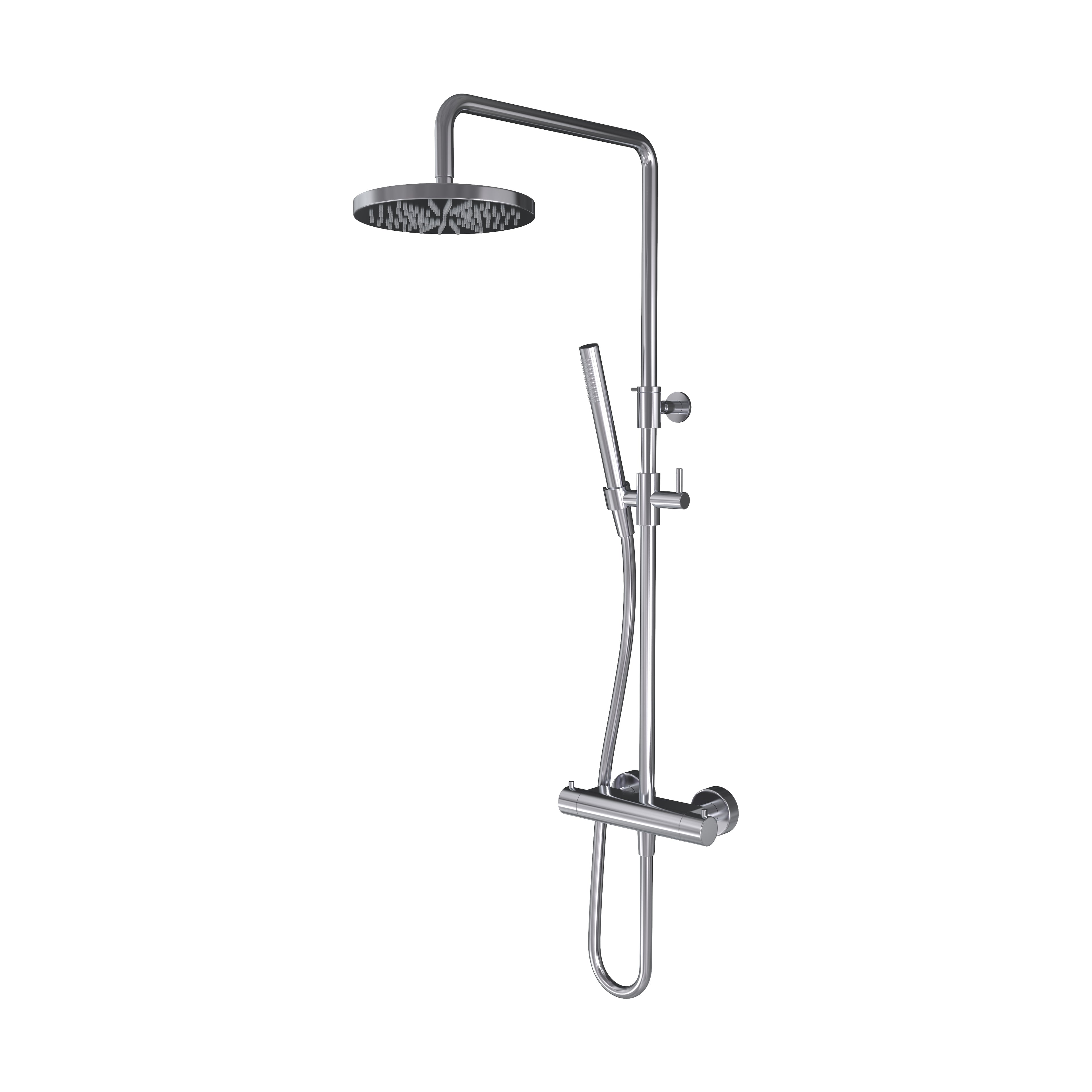 Hotbath Buddy SDS1 opbouw regendoucheset - 3-standen handdouche - 25cm hoofddouche - Chroom