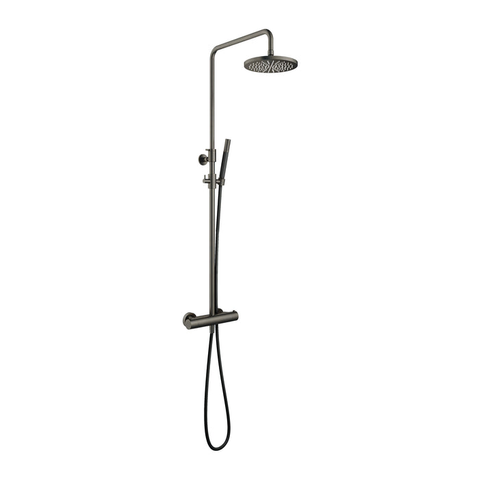 Hotbath Cobber SDS9 thermostatische stortdoucheset - staafhanddouche - 20cm hoofddouche - Verouderd IJzer