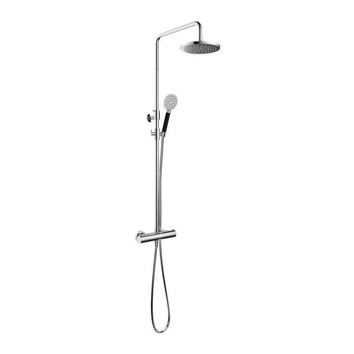 Hotbath Cobber SDS9 thermostatische stortdoucheset - ronde handdouche - 25cm hoofddouche - Chroom