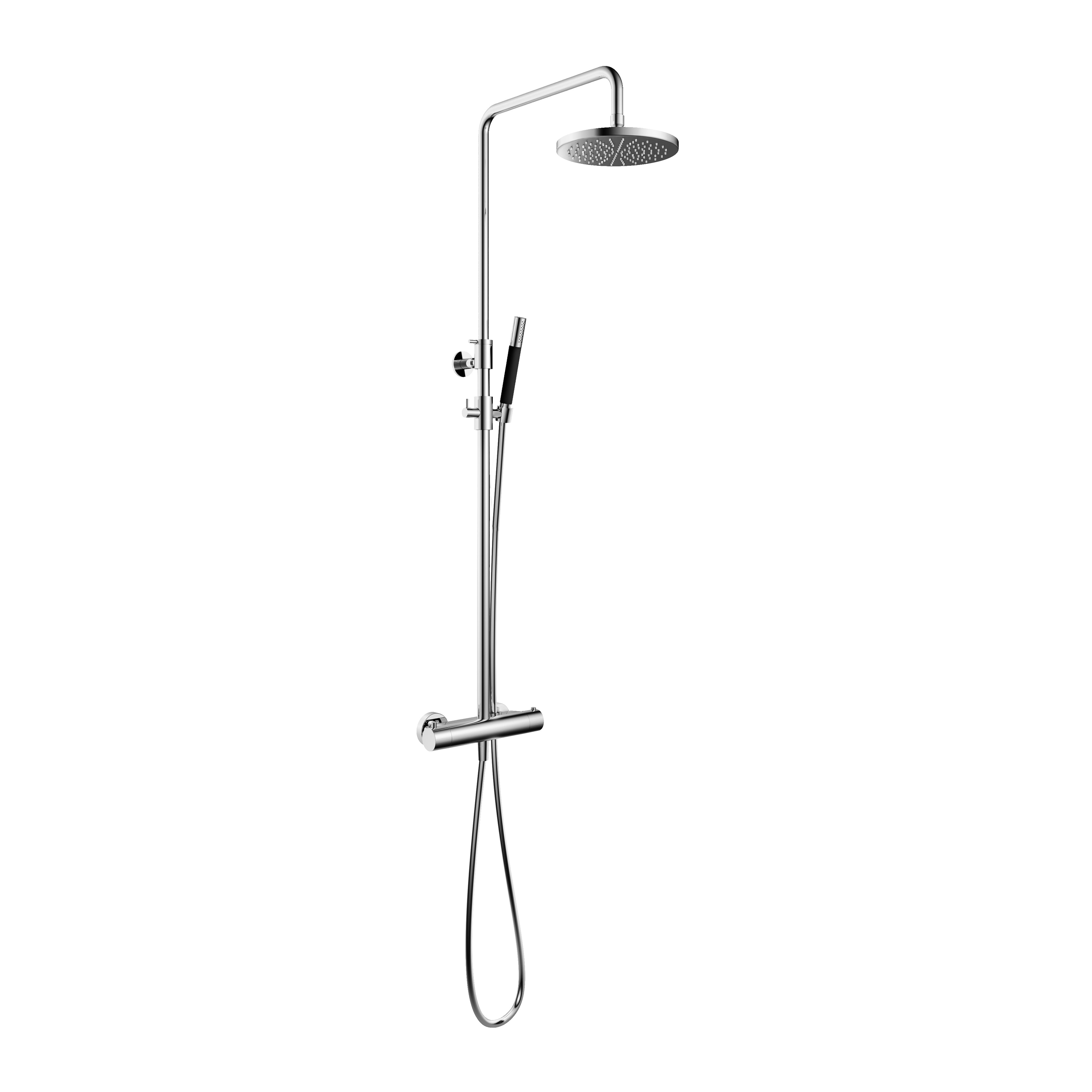 Hotbath Cobber SDS9 thermostatische stortdoucheset - staafhanddouche - 30cm hoofddouche - Chroom
