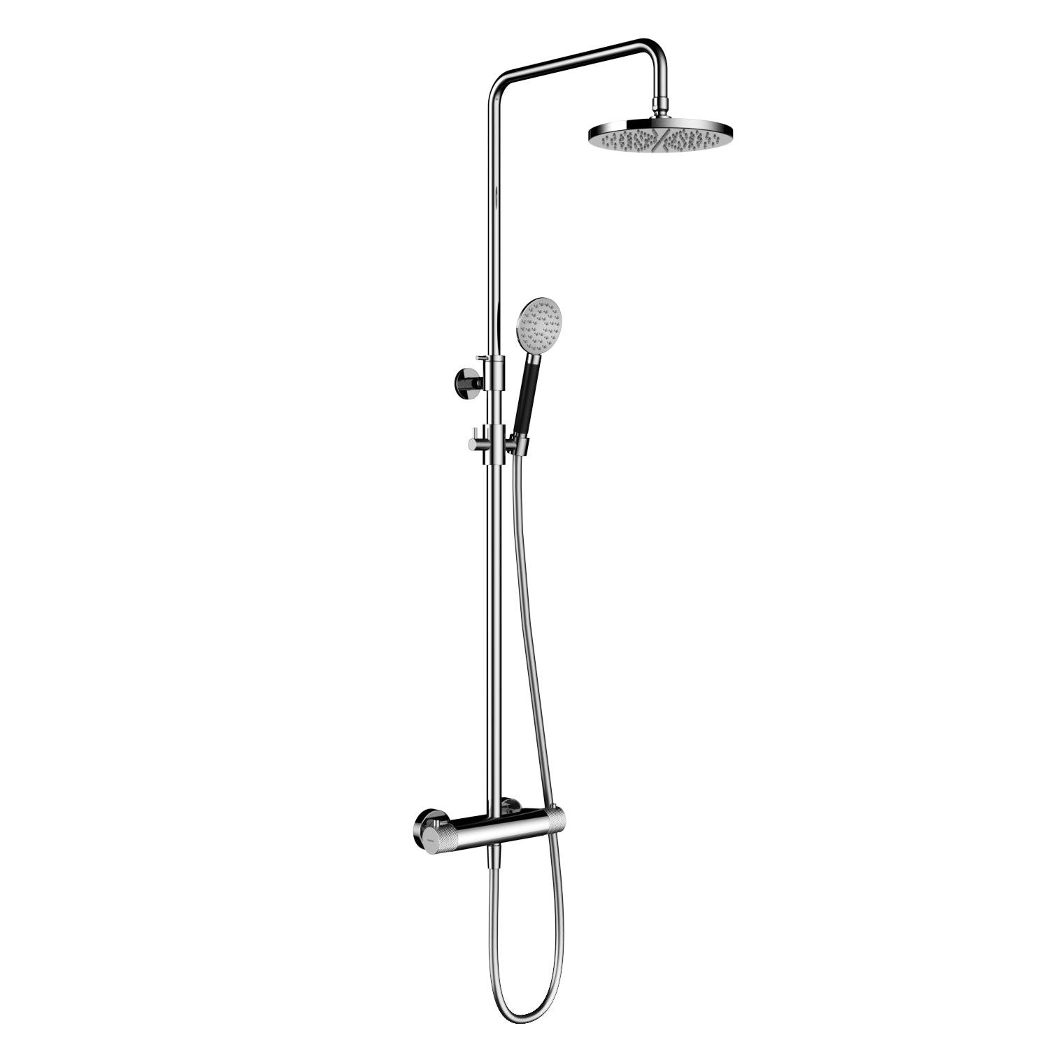 Hotbath Cobber X SDSX9 stortdoucheset - 30cm hoofddouche - ronde handdouche - Geborsteld Messing PVD