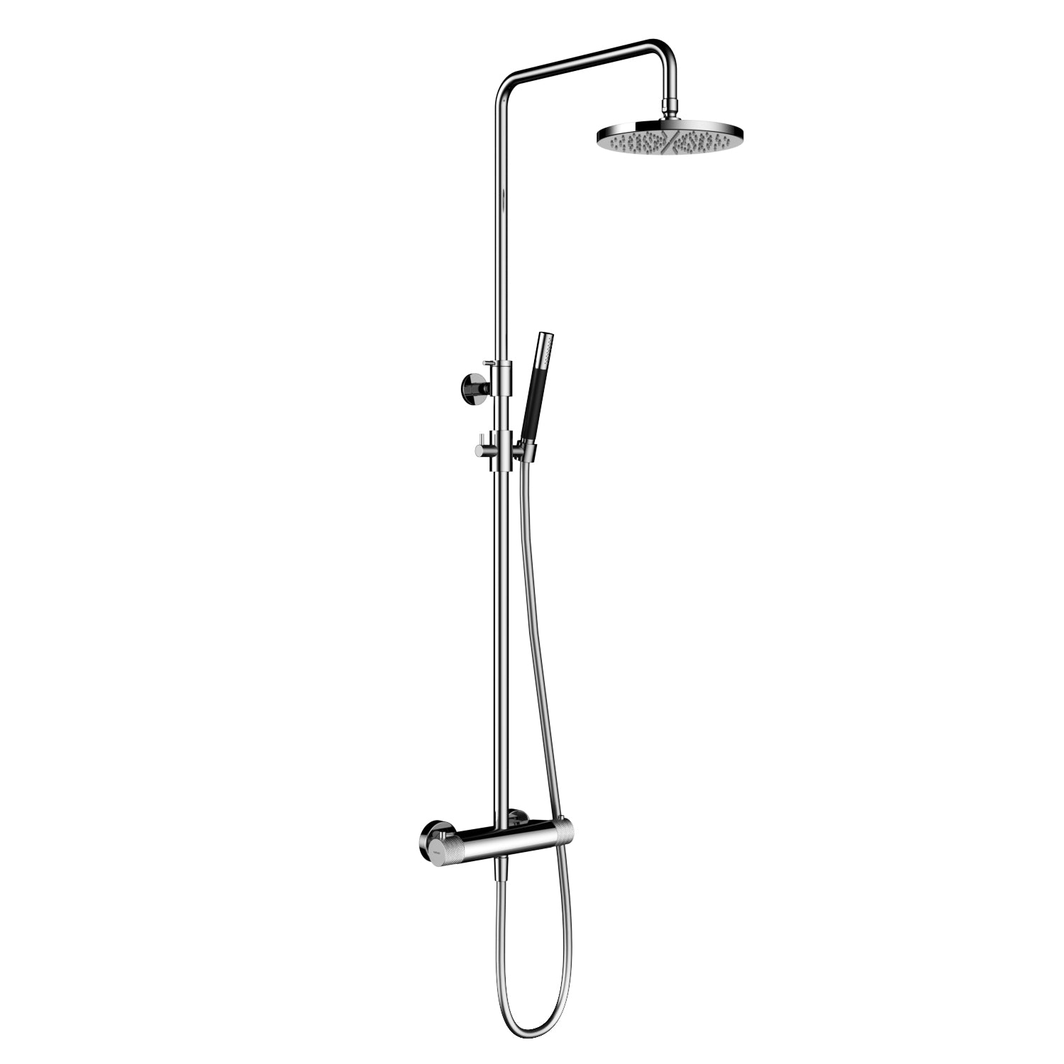 Hotbath Cobber X SDSX9 stortdoucheset - 30cm hoofddouche - staafhanddouche - Geborsteld Messing PVD