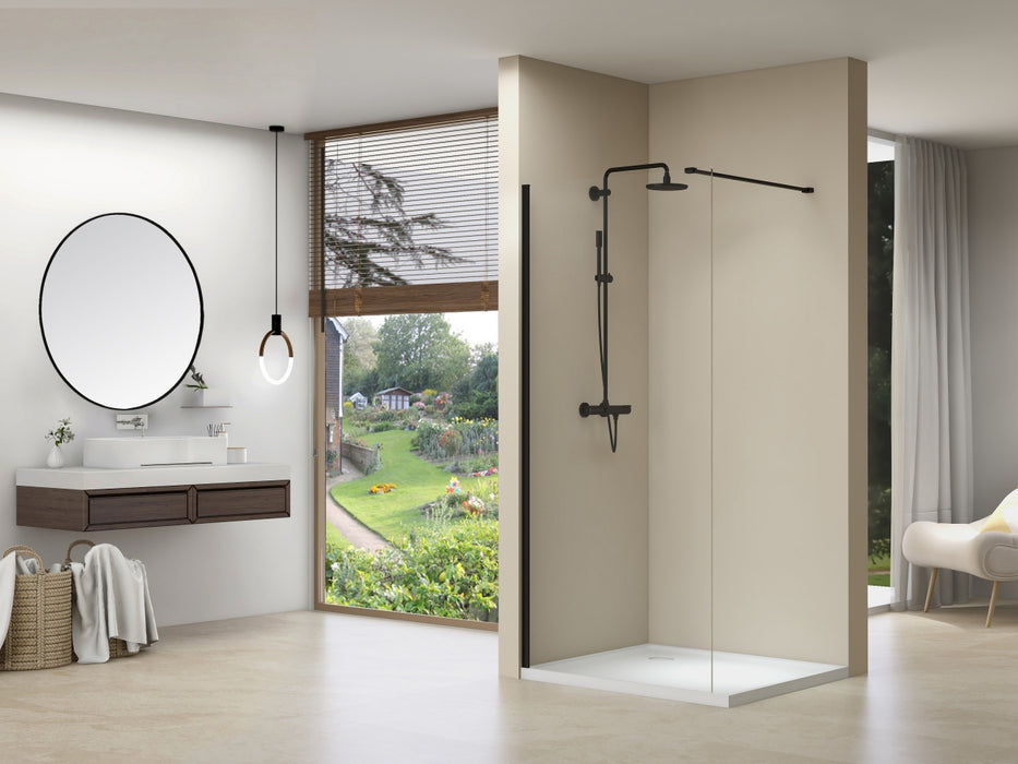 Van Rijn ST01ZWM inloopdouche 120cm zwart - ST01ZW120M