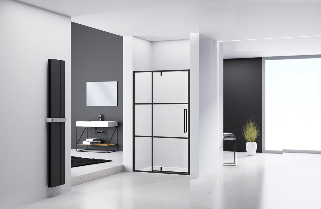 Van Rijn ST04300 draaideur 120cm - zwart raster - ST04300120