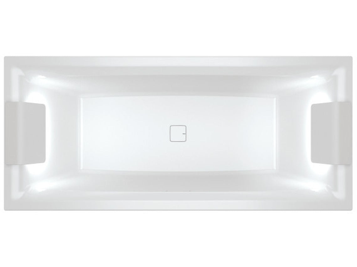 Riho Still Square inbouwbad 180x80cm acryl wit - LED kussen links/rechts - Fall